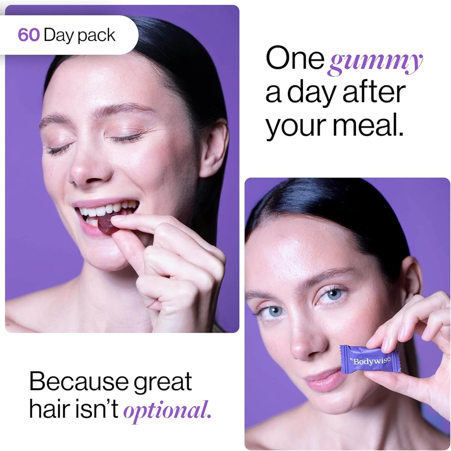 Biotin Hair Gummies for Stronger, Shinier Hair & Nails