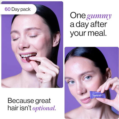 Biotin Hair Gummies for Stronger, Shinier Hair & Nails