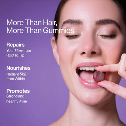 Biotin Hair Gummies for Stronger, Shinier Hair & Nails