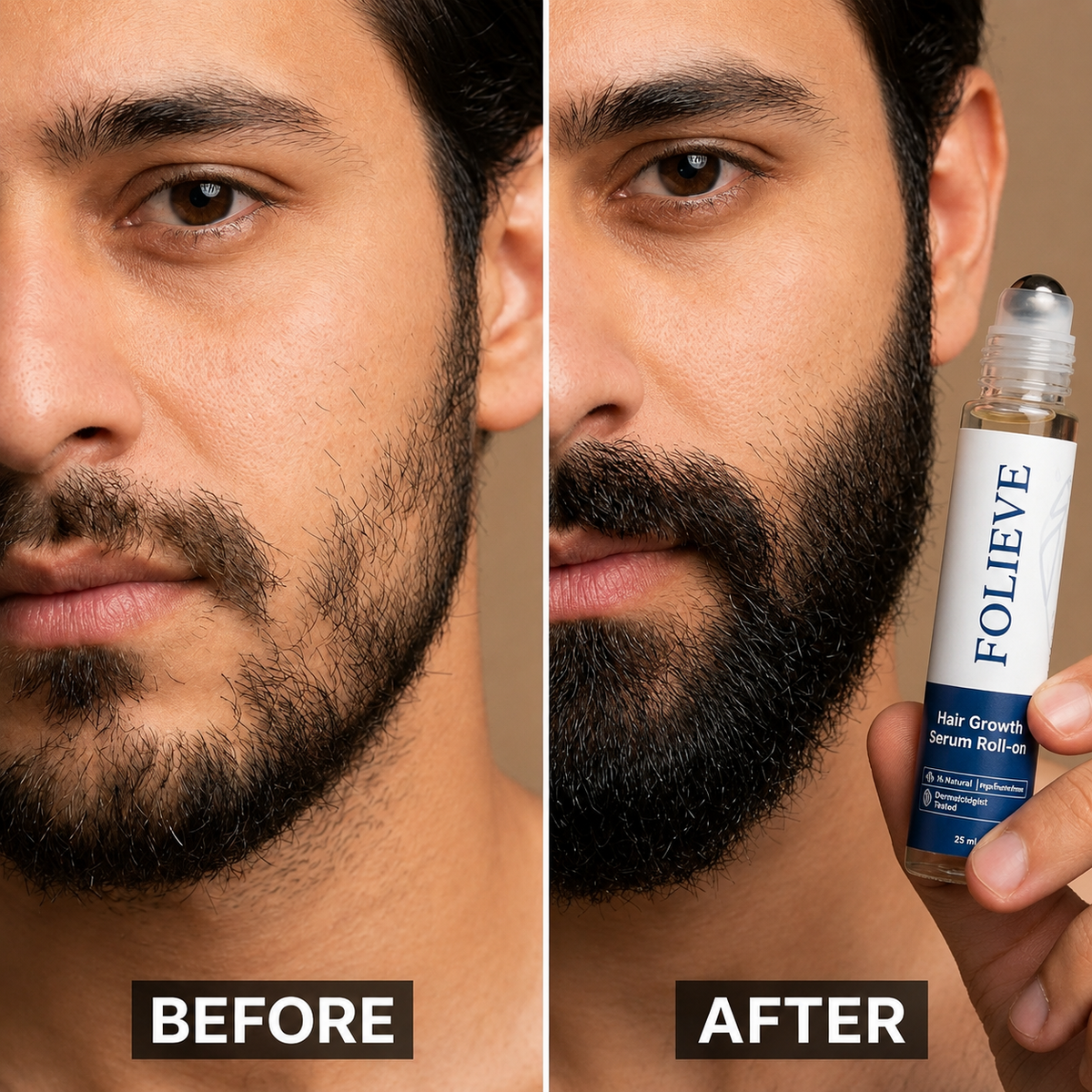 FOLIEVE Beard Growth Roll on Serum