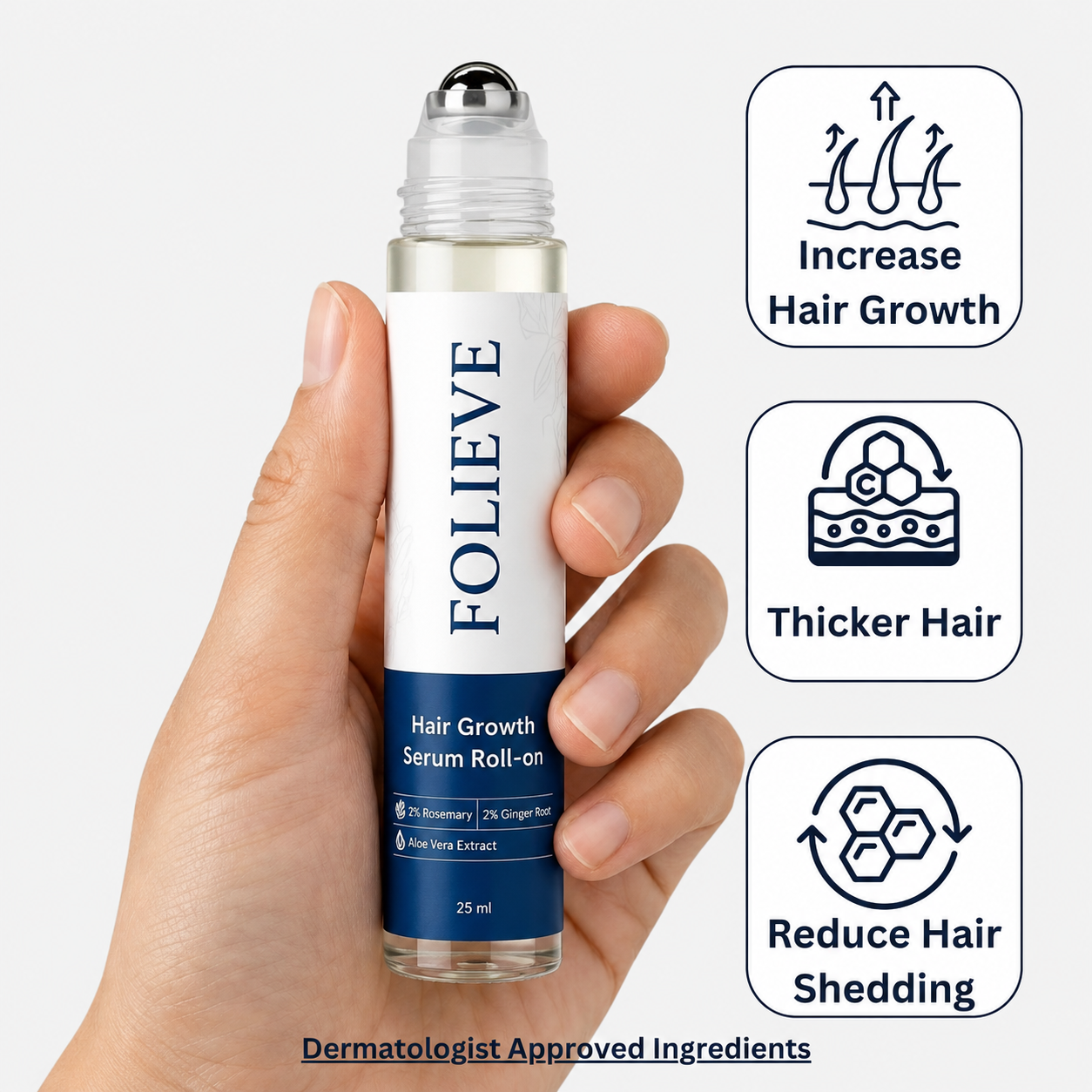 FOLIEVE Beard Growth Roll on Serum